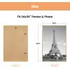 imageupsimples 24x36 Poster Frame Gold 3 Pack ScratchProof Picture Frames 24 x 36 for Photo Gallery  Slidein Strips Horizontal or Vertical Wall MountingGold