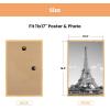 imageupsimples 24x36 Poster Frame Gold 3 Pack ScratchProof Picture Frames 24 x 36 for Photo Gallery  Slidein Strips Horizontal or Vertical Wall MountingNatural