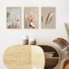 imageupsimples 24x36 Poster Frame Gold 3 Pack ScratchProof Picture Frames 24 x 36 for Photo Gallery  Slidein Strips Horizontal or Vertical Wall MountingNatural