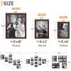 imageupsimples 10 Pack Picture Frames Collage Wall Decor for Mounting or Tabletop Display Photo Gallery Frame Set for Family Multi Sizes Including 8x10 5x7 4x6 Rustic WhiteBrown