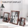 imageupsimples 10 Pack Picture Frames Collage Wall Decor for Mounting or Tabletop Display Photo Gallery Frame Set for Family Multi Sizes Including 8x10 5x7 4x6 Rustic WhiteBrown