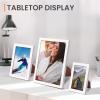imageupsimples 10 Pack Picture Frames Collage Wall Decor for Mounting or Tabletop Display Photo Gallery Frame Set for Family Multi Sizes Including 8x10 5x7 4x6 Rustic WhiteWhite