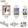 imageupsimples 10 Pack Picture Frames Collage Wall Decor for Mounting or Tabletop Display Photo Gallery Frame Set for Family Multi Sizes Including 8x10 5x7 4x6 Rustic WhiteGray