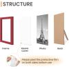 imageupsimples 10 Pack Picture Frames Collage Wall Decor for Mounting or Tabletop Display Photo Gallery Frame Set for Family Multi Sizes Including 8x10 5x7 4x6 Rustic WhiteRed