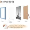 imageupsimples 10 Pack Picture Frames Collage Wall Decor for Mounting or Tabletop Display Photo Gallery Frame Set for Family Multi Sizes Including 8x10 5x7 4x6 Rustic WhiteBlue