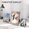 imageupsimples 10 Pack Picture Frames Collage Wall Decor for Mounting or Tabletop Display Photo Gallery Frame Set for Family Multi Sizes Including 8x10 5x7 4x6 Rustic WhiteGray