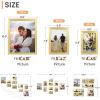 imageupsimples 10 Pack Picture Frames Collage Wall Decor for Mounting or Tabletop Display Photo Gallery Frame Set for Family Multi Sizes Including 8x10 5x7 4x6 Rustic WhiteGold