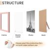 imageupsimples 10 Pack Picture Frames Collage Wall Decor for Mounting or Tabletop Display Photo Gallery Frame Set for Family Multi Sizes Including 8x10 5x7 4x6 Rustic WhitePink