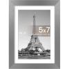 imageupsimples 5x7 Picture Frame Display Pictures 4x6 with Mat or 5 x 7 Without Wall Hanging Photo Frames Blue 1 PackMetallic Gray