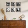 imageupsimples 5x7 Picture Frame Display Pictures 4x6 with Mat or 5 x 7 Without Wall Hanging Photo Frames Blue 1 PackBlack