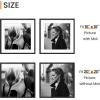 imageupsimples 5x7 Picture Frame Display Pictures 4x6 with Mat or 5 x 7 Without Wall Hanging Photo Frames Blue 1 PackBlack