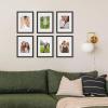 imageupsimples 5x7 Picture Frame Display Pictures 4x6 with Mat or 5 x 7 Without Wall Hanging Photo Frames Blue 1 PackBlack
