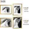 imageupsimples 5x7 Picture Frame Display Pictures 4x6 with Mat or 5 x 7 Without Wall Hanging Photo Frames Blue 1 PackBronze