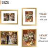 imageupsimples 5x7 Picture Frame Display Pictures 4x6 with Mat or 5 x 7 Without Wall Hanging Photo Frames Blue 1 PackBronze