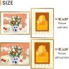 imageupsimples 5x7 Picture Frame Display Pictures 4x6 with Mat or 5 x 7 Without Wall Hanging Photo Frames Blue 1 PackBronze