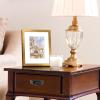 imageupsimples 5x7 Picture Frame Display Pictures 4x6 with Mat or 5 x 7 Without Wall Hanging Photo Frames Blue 1 PackBronze