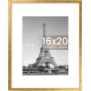 imageupsimples 5x7 Picture Frame Display Pictures 4x6 with Mat or 5 x 7 Without Wall Hanging Photo Frames Blue 1 PackBronze