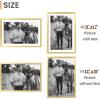imageupsimples 5x7 Picture Frame Display Pictures 4x6 with Mat or 5 x 7 Without Wall Hanging Photo Frames Blue 1 PackGold