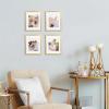 imageupsimples 5x7 Picture Frame Display Pictures 4x6 with Mat or 5 x 7 Without Wall Hanging Photo Frames Blue 1 PackGold