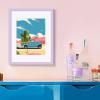 imageupsimples 5x7 Picture Frame Display Pictures 4x6 with Mat or 5 x 7 Without Wall Hanging Photo Frames Blue 1 PackPurple
