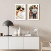 imageupsimples 5x7 Picture Frame Display Pictures 4x6 with Mat or 5 x 7 Without Wall Hanging Photo Frames Blue 1 PackWhite