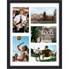 imageupsimples 11x14 Collage Picture Frame Display Pictures 5 4x6 with Mat or 11x14 Without Mat Wall Hanging 5 4x6 Picture Frame Collage Wall Decor Black 1 PackBlack