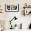 imageupsimples 11x14 Collage Picture Frame Display Pictures 5 4x6 with Mat or 11x14 Without Mat Wall Hanging 5 4x6 Picture Frame Collage Wall Decor Black 1 PackBlack