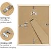 imageupsimples 9x12 Frame Natural Solid Wooden Picture Frames Display 6x8 with Mat or 9 x 12 Without Mat Wall or Tabletop 1 Pack NaturalWhite