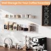 imageupsimples 6 Pack 6 x 4 Acrylic Small Shelves Floating Shelves for Wall Display Shelf Organizer for Plants Speaker Radio Toys Clear2