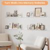 imageupsimples 6 Pack 6 x 4 Acrylic Small Shelves Floating Shelves for Wall Display Shelf Organizer for Plants Speaker Radio Toys Clear2