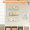 imageupsimples 6 Pack 6 x 4 Acrylic Small Shelves Floating Shelves for Wall Display Shelf Organizer for Plants Speaker Radio Toys Clear2