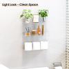 imageupsimples 6 Pack 6 x 4 Acrylic Small Shelves Floating Shelves for Wall Display Shelf Organizer for Plants Speaker Radio Toys Clear4