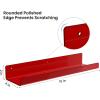 imageupsimples Acrylic Shelves for Wall Decor 15quot Display Shelf Perfume Organizer for Bathroom Bedroom Living Room Floating Bookshelves for Kids Pink 4 PackRed