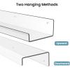 imageupsimples Acrylic Shelves for Wall Decor 15quot Display Shelf Perfume Organizer for Bathroom Bedroom Living Room Floating Bookshelves for Kids Pink 4 PackClear