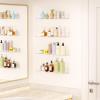 imageupsimples Acrylic Shelves for Wall Decor 15quot Display Shelf Perfume Organizer for Bathroom Bedroom Living Room Floating Bookshelves for Kids Pink 4 PackClear