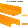 imageupsimples Acrylic Shelves for Wall Decor 15quot Display Shelf Perfume Organizer for Bathroom Bedroom Living Room Floating Bookshelves for Kids Pink 4 PackOrange