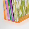 imageupsimples Acrylic Shelves for Wall Decor 15quot Display Shelf Perfume Organizer for Bathroom Bedroom Living Room Floating Bookshelves for Kids Pink 4 PackOrange