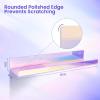 imageupsimples Acrylic Shelves for Wall Decor 15quot Display Shelf Perfume Organizer for Bathroom Bedroom Living Room Floating Bookshelves for Kids Pink 4 PackIridescent