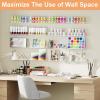 imageupsimples Acrylic Shelves for Wall Decor 15quot Display Shelf Perfume Organizer for Bathroom Bedroom Living Room Floating Bookshelves for Kids Pink 4 PackClear