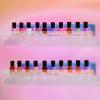 imageupsimples Acrylic Shelves for Wall Decor 15quot Display Shelf Perfume Organizer for Bathroom Bedroom Living Room Floating Bookshelves for Kids Pink 4 PackIridescent