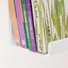 imageupsimples Acrylic Shelves for Wall Decor 15quot Display Shelf Perfume Organizer for Bathroom Bedroom Living Room Floating Bookshelves for Kids Pink 4 PackWhite