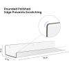 imageupsimples Acrylic Shelves for Wall Decor 15quot Display Shelf Perfume Organizer for Bathroom Bedroom Living Room Floating Bookshelves for Kids Pink 4 PackClear