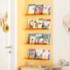imageupsimples Acrylic Shelves for Wall Decor 15quot Display Shelf Perfume Organizer for Bathroom Bedroom Living Room Floating Bookshelves for Kids Pink 4 PackOrange