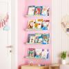 imageupsimples Acrylic Shelves for Wall Decor 15quot Display Shelf Perfume Organizer for Bathroom Bedroom Living Room Floating Bookshelves for Kids Pink 4 PackIridescent