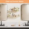 imageupsimples Acrylic Shelves for Wall Decor 15quot Display Shelf Perfume Organizer for Bathroom Bedroom Living Room Floating Bookshelves for Kids Pink 4 PackClear