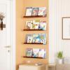 imageupsimples Acrylic Shelves for Wall Decor 15quot Display Shelf Perfume Organizer for Bathroom Bedroom Living Room Floating Bookshelves for Kids Pink 4 PackBrown