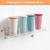 imageupsimples Acrylic Shelves for Wall Decor 15quot Display Shelf Perfume Organizer for Bathroom Bedroom Living Room Floating Bookshelves for Kids Pink 4 PackClear