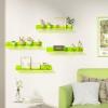 imageupsimples Acrylic Shelves for Wall Decor 15quot Display Shelf Perfume Organizer for Bathroom Bedroom Living Room Floating Bookshelves for Kids Pink 4 PackFluorescent Green