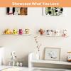 imageupsimples Acrylic Shelves for Wall Decor 15quot Display Shelf Perfume Organizer for Bathroom Bedroom Living Room Floating Bookshelves for Kids Pink 4 PackClear