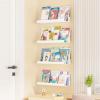 imageupsimples Acrylic Shelves for Wall Decor 15quot Display Shelf Perfume Organizer for Bathroom Bedroom Living Room Floating Bookshelves for Kids Pink 4 PackWhite